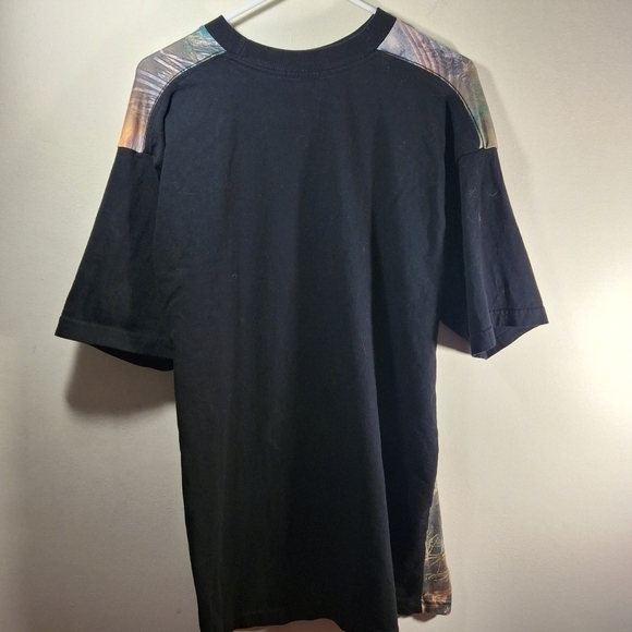 Effection Women's Black Colorful Picasso Short Sleeve Crew Neck Tee XL - Picture 2 of 8